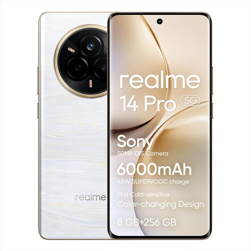 REALME - Smartphone REALME 14 PRO 5G (256GB 8GB)-Pearl White Color