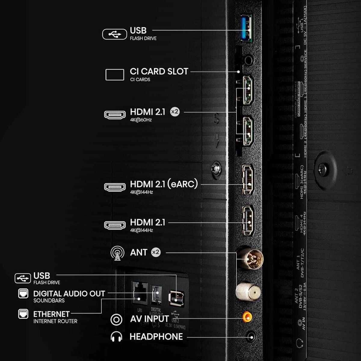 65" 4K Ultra HD Smart TV Wi-Fi Grigio 3000 cd/m²